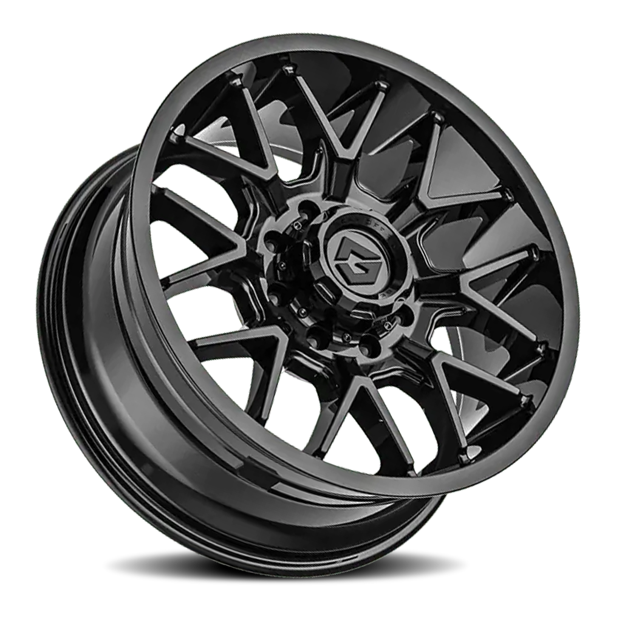 Gear Off Road 768B 20x9 8x180 Gloss Black 18mm Wheels