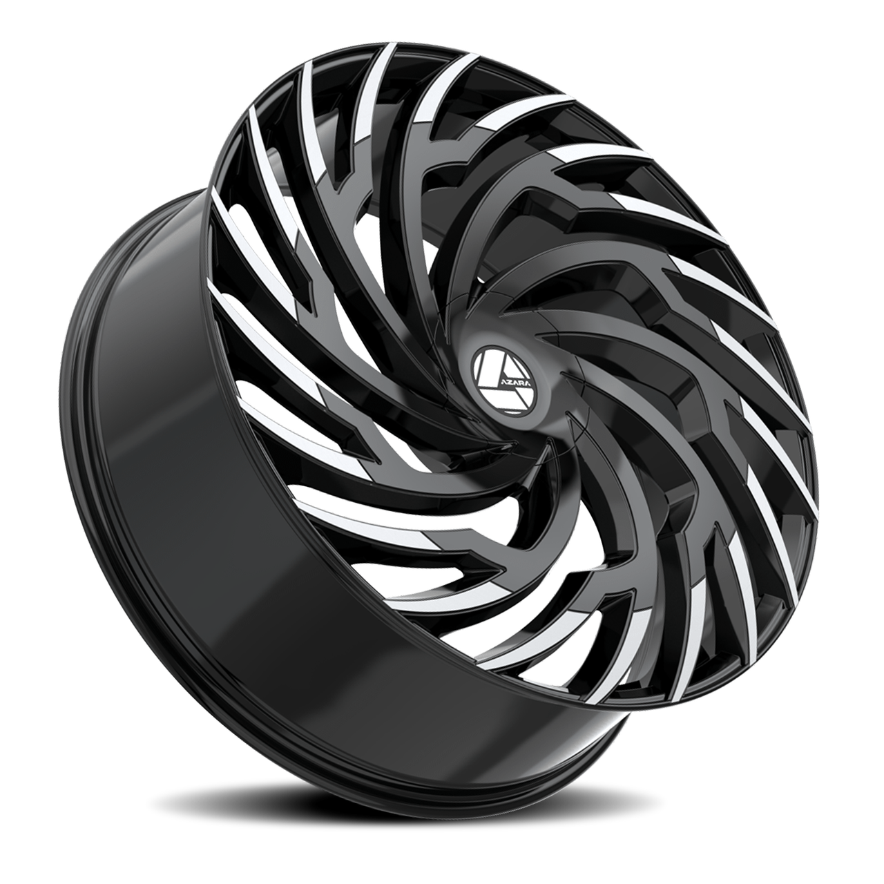 Azara Aza-536 20x8.5 5x112 5x114.3 Black Machine 35mm Wheels
