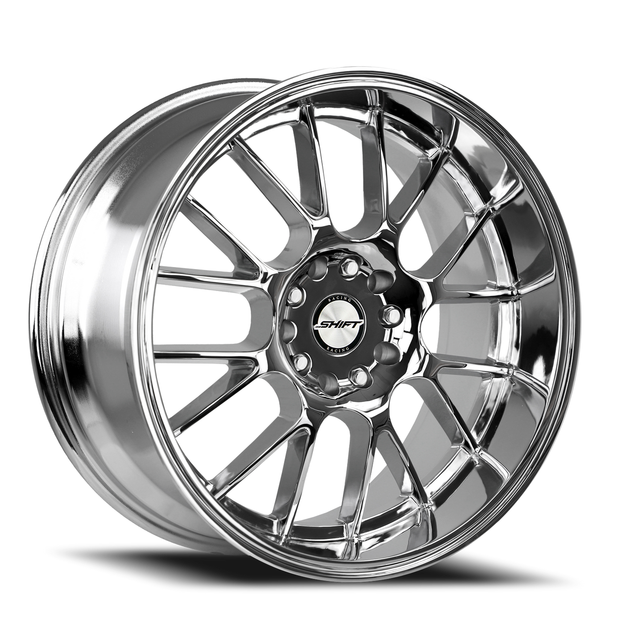 Shift H28 Crank 18x8.5 5x100 5x114.3 Chrome 30mm Wheels