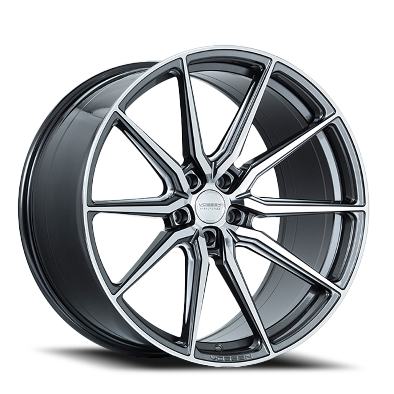 Vossen Hf3 22x9 5x114.3 Gloss Graphite Polished 32mm Wheels