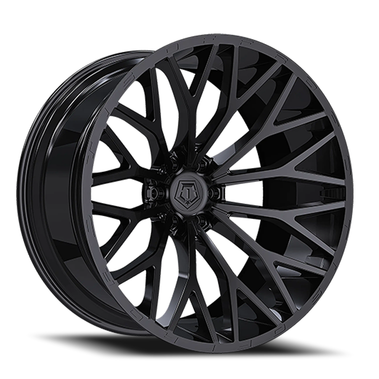 Tis 566B 22x12 8x180 Gloss Black -44mm Wheels