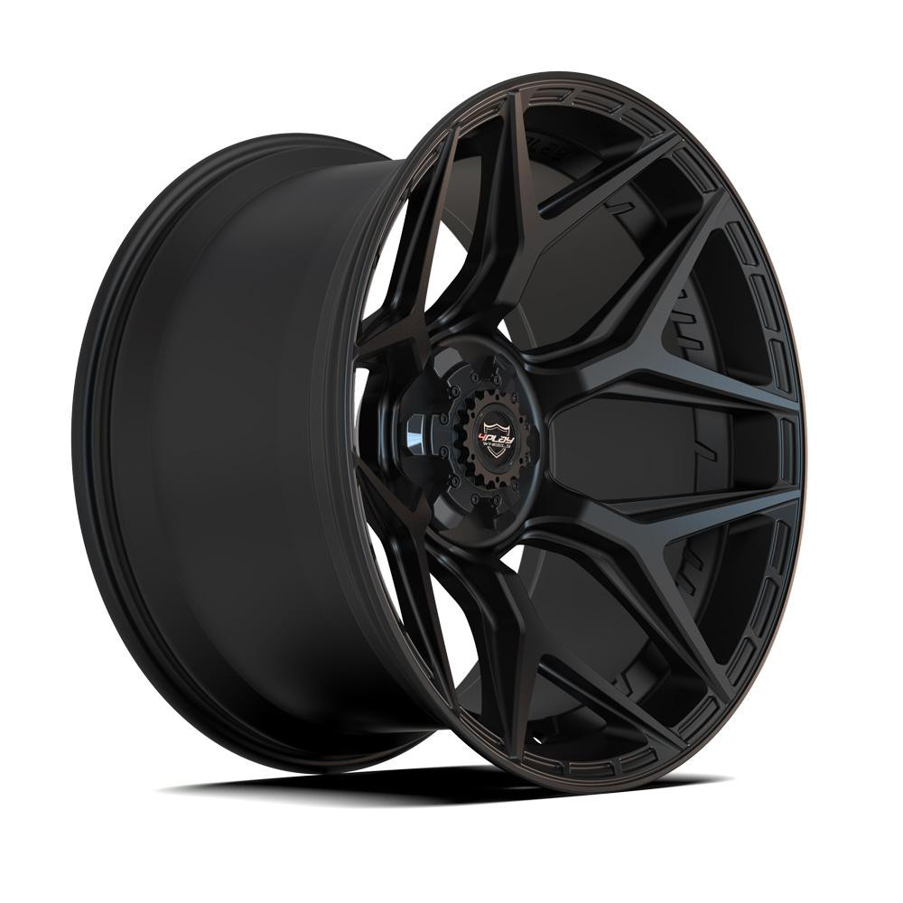 4play 4P06 22x9 6x139.7/6x5.5 6x135 Matte Black 12mm Wheels