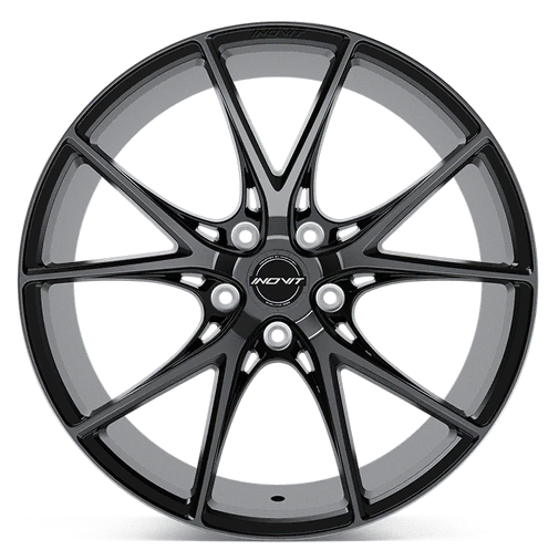 Inovit Speed Wheels Rims 18x8 5x108 Satin Black Machined W/ Dark Tint ...