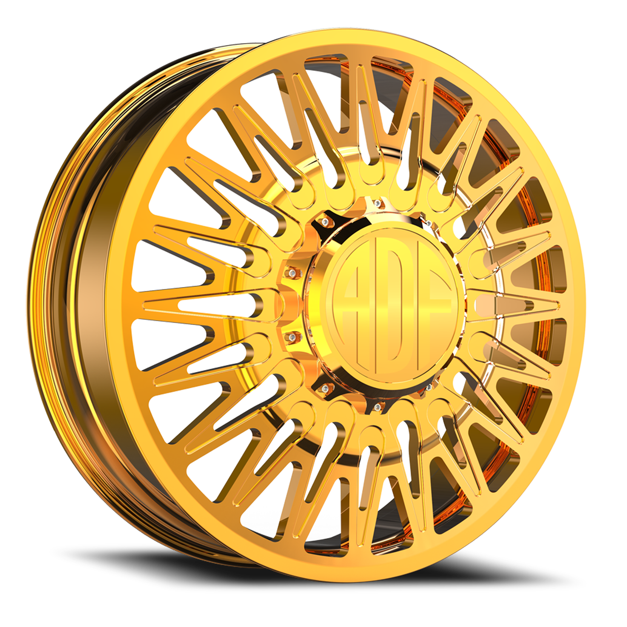 ADF Wheels Bobtail 22x8.25 8x165.1 24K Gold 144mm Wheels