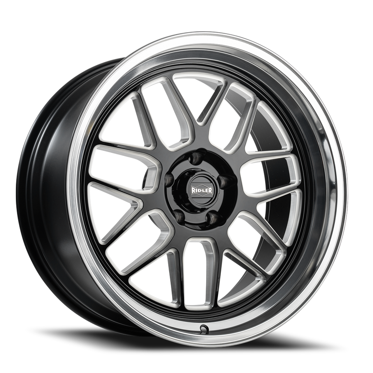 Ridler 611 20x8.5 5x120.65 Black Diamond Cut Lip 0mm Wheels