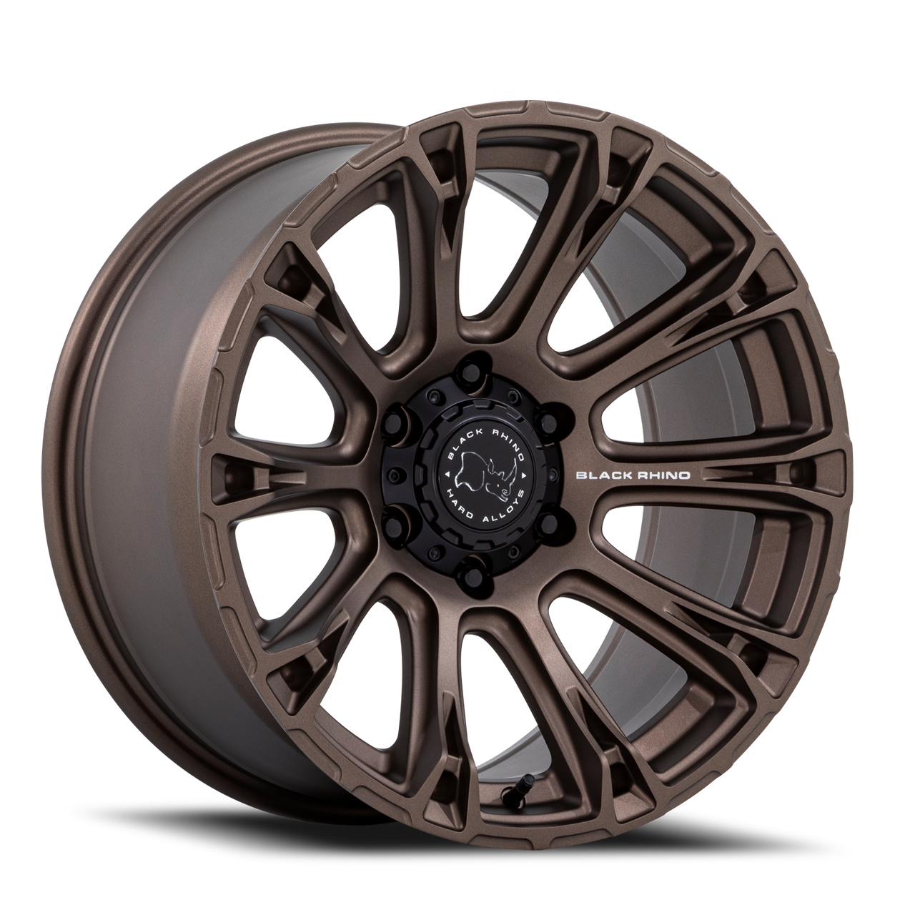 Black Rhino Br020 Diamondback Wheels Rims 17x9 6x139.7 Burnt