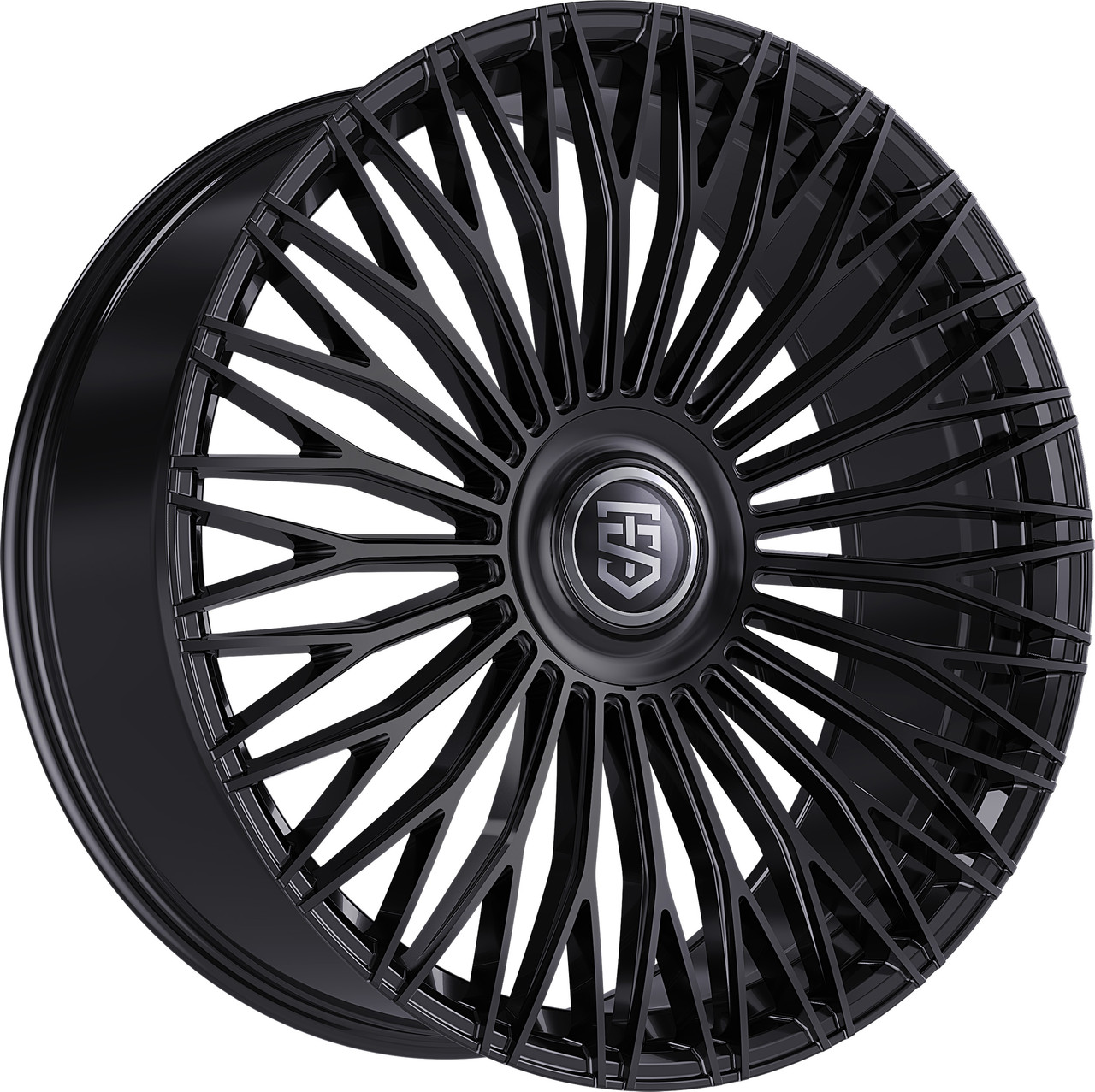 y. Tis 507B Wheels Rims 22x9 5x112 5x114.3 Gloss Black 40mm