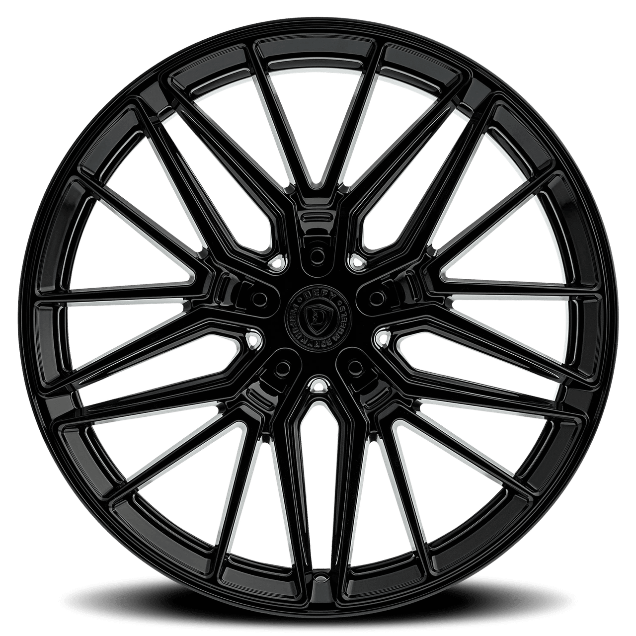 Defy D20 20x8.5 5x120 Gloss Black 32mm Wheels