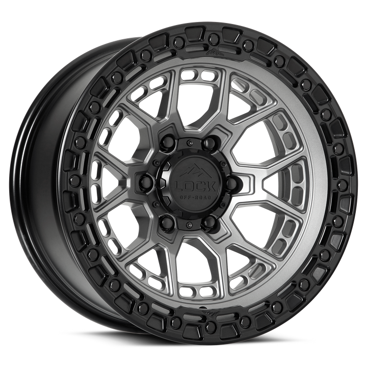 Lock Offroad Commando 20x9 6x135 Grey Black Ring 0mm Wheels