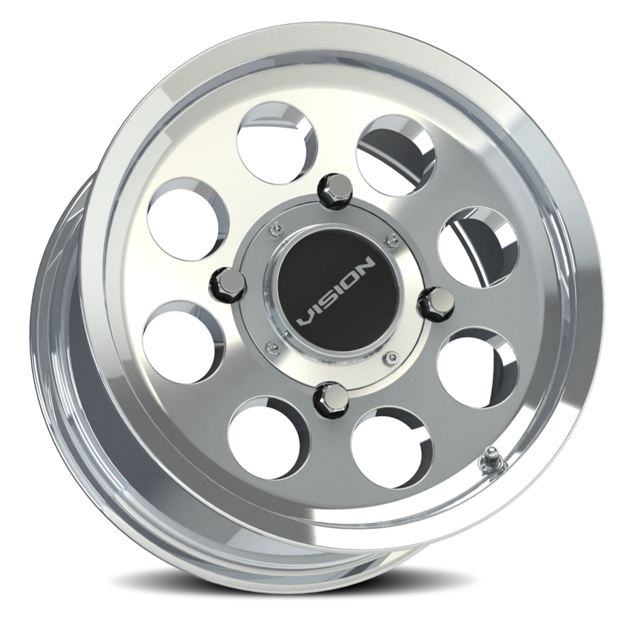 Vision 56 Midway 17x7 4x136 Polished 38mm Wheels