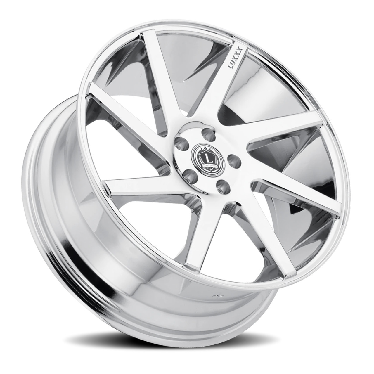 Luxxx Alloys Lux 8 Wheels Rims 24x10 5x120 Chrome 18mm | LUX824105120+18D-C
