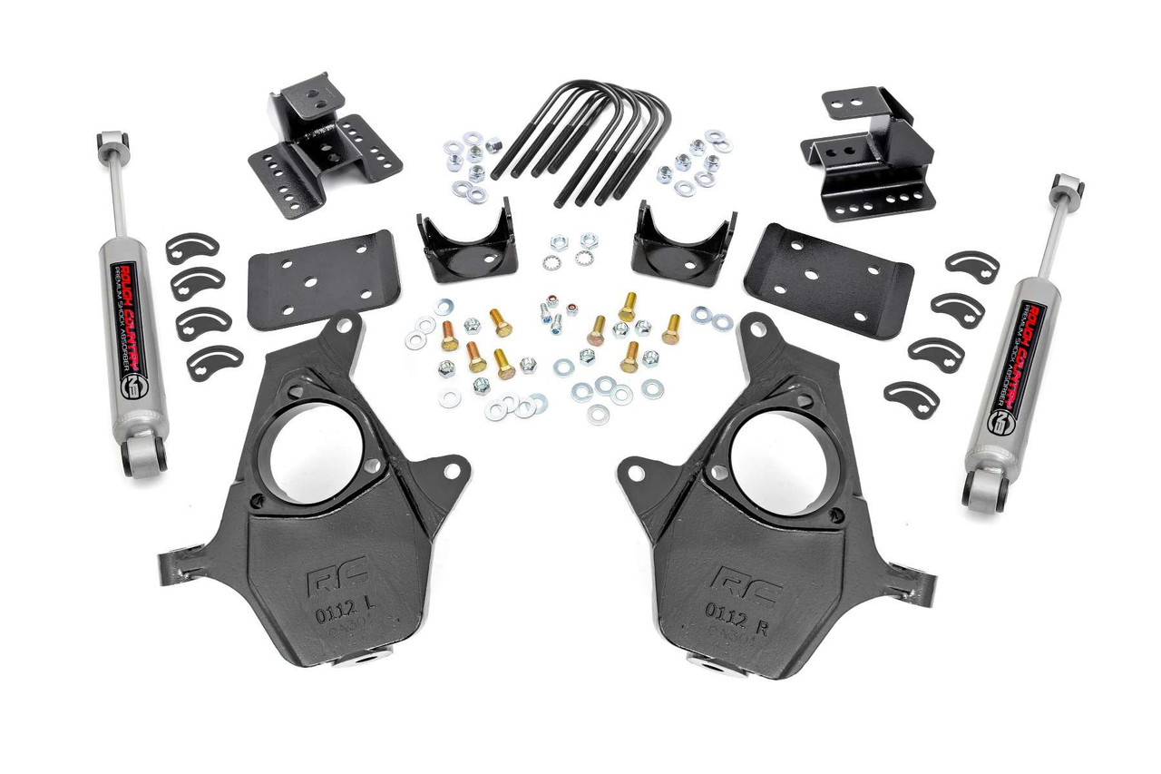 Rough Country 2 Inch Lowering Kit - 4 Inch Rear Lowering - Alum/Stamped ...