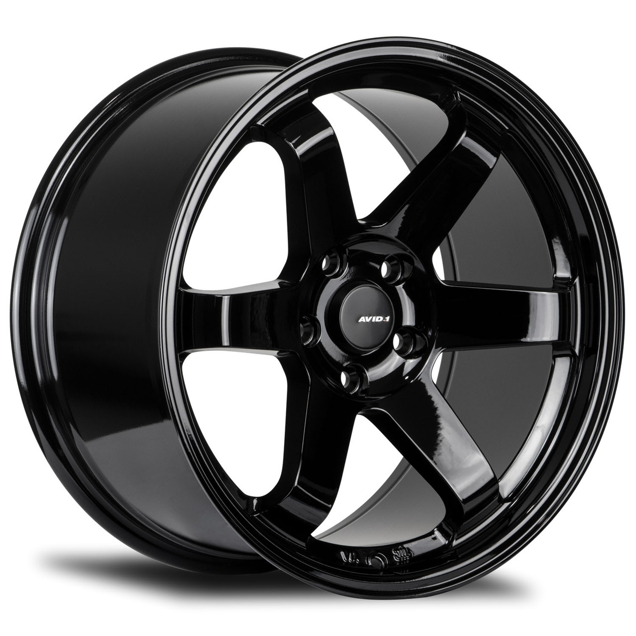 AFstudio ASK car wheel 1/6スタチュー　DX91319Y Avid.1 Av-06 17x8 4x100 Gloss Black 35mm Wheels