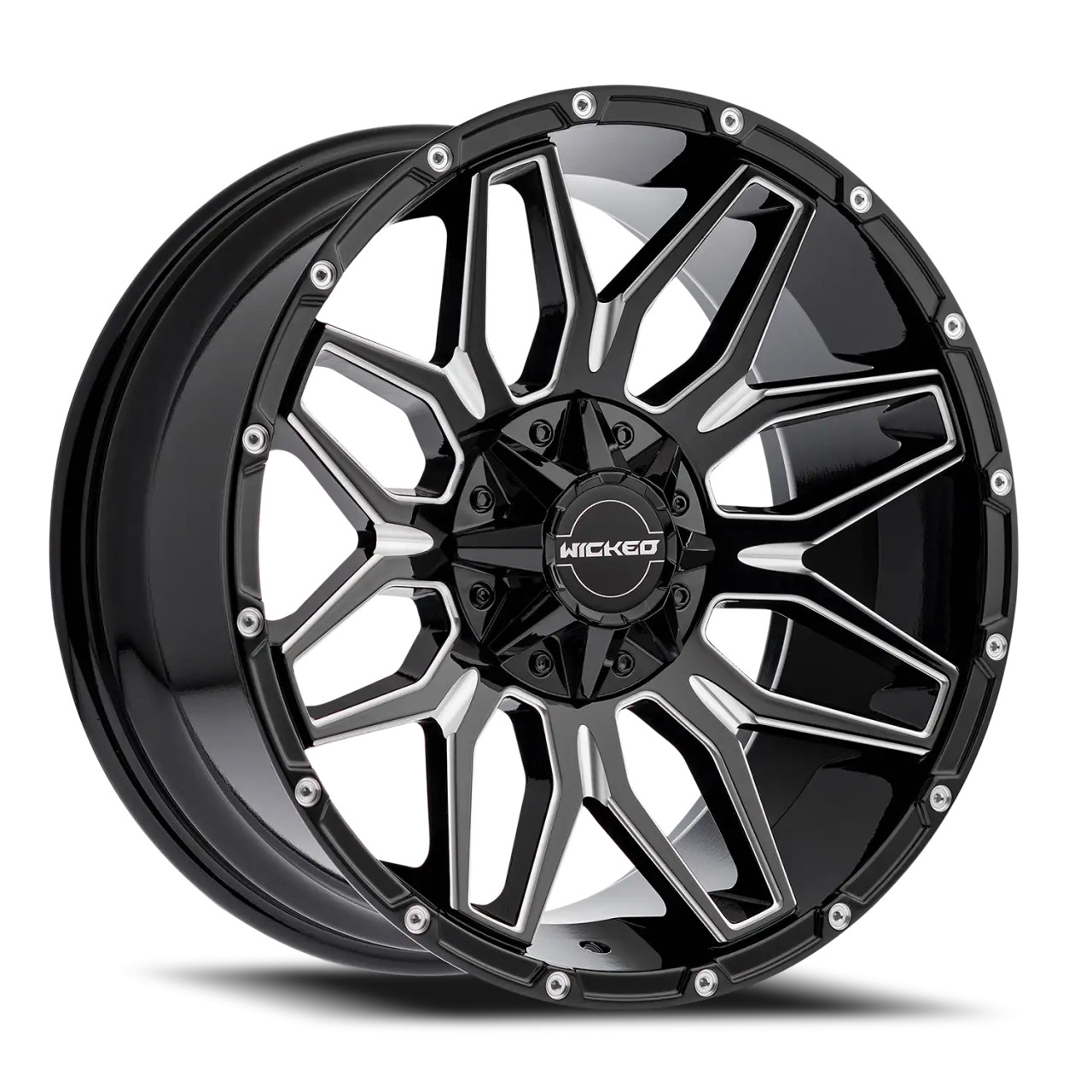 Wicked Offroad W825 20x10 6x135 6x139.7 Black -18mm Wheels