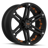 TUFF T01 WHEELS IN CUSTOM COLORS - ORANGE, GREEN, WHITE, YELLOW & BLUE INSERTS