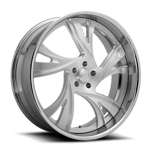 Us Mags Us709 Sniper 5 Wheels Rims 24x9 5x120.65 Brushed Face Polished Lip 6mm | US709RH24906152R