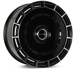 Vossen Hf9 Wheels Rims 24x10 Blank Custom Drilled Gloss Black Polished 8mm | HF9-24X100+08-D-GBP