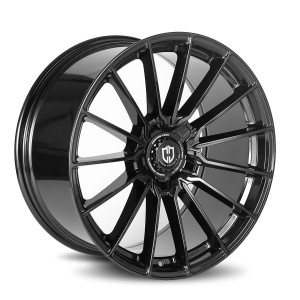Curva Cff75 Wheels Rims 20x8.5 Blank Custom Drilled Gloss Black 20mm | CFF75-2085BLNK2073B