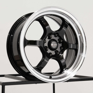 Vors Lt61 Wheels Rims 16x7 4x100 4x114.3 Gloss Black 35mm | LT6116708H35BK