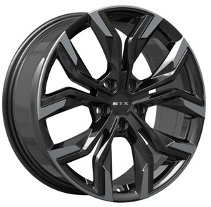 RTX Venom Wheels Rims 18x7.5 5x114.3 Gloss Black Machined 42mm | 083364