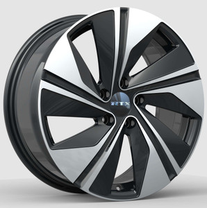 RTX Vw03 Wheels Rims 17x7 5x112 Gloss Black Machined 45mm | 083557