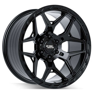 Off Road Monster Mf40 Wheels Rims 20x10 5x127 5x139.7 Gloss Black -19mm | MF40010528N19GB