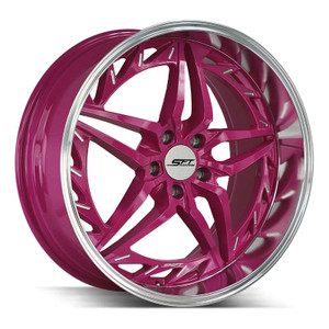 Shift Hf37 Injector Wheels Rims 20x8.5 5x114.3 Hot Pink W/ Polished Lip 30mm | HF3708551430PKP