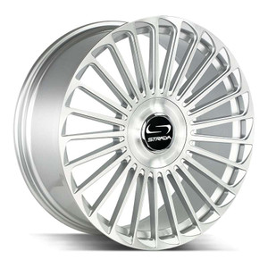Strada Sf68 Martello Wheels Rims 20x8.5 5x114.3 5x120 Brushed Silver 30mm | SF6808550130BFS