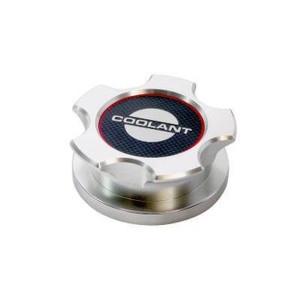 Drake Muscle Cars Radiator Cap Cover Billet with Carbon Fiber Insert | HTDN AR3Z-8100-BL