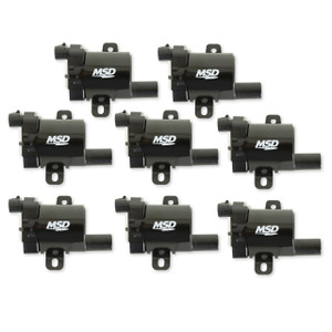 MSD Ignition Coil - Blaster Series - L-Series Truck Engine - Black - 8-Pack | BCCX 826383