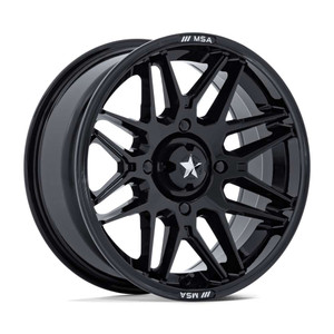 Msa Offroad M52 Radar  Atv Wheels Rims 14x7 4x156 Gloss Black 10mm | MA052BX14704410