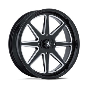 Msa Offroad M54 Spark  Atv Wheels Rims 18x7 4x156 Gloss Black Milled 10mm | MA054BE18704410