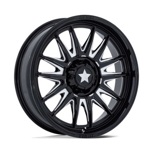 Msa Offroad M55 Commander  Atv Wheels Rims 22x7 5x114.3 Gloss Black Milled 0mm | MA055BE22701200