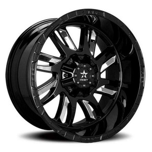 Rbp 94R 20x9 5x139.7 Black W/ Chrome Inserts 0mm Wheels