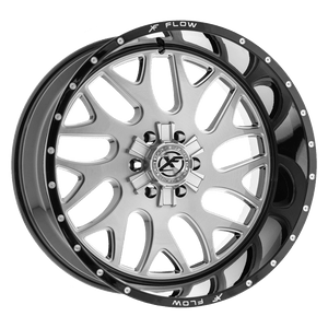 Xf Flow Xfx301 Wheel 20x9 6x135 & 6x139.7 Gloss Black Brushed 20mm EC XFX-301209061351397+20GBBRMW - MINIMUM PURCHASE OF 4 - OPEN BOX SPECIAL!