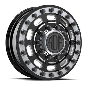 Adf Dually Maximus Wheels Rims 22x8.25 8x165.1 Gloss Black/Machined W/ Gunmetal Accents 145mm