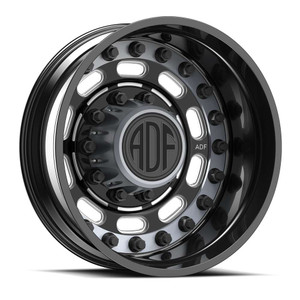 Adf Dually Maximus Wheels Rims 28x8.25 8x200 Gloss Black/Machined W/ Gunmetal Accents -156mm