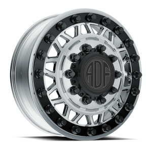 Adf Dually Mad Max Wheels Rims 26x8.25 8x165.1 Polished W/ Black Accents 132mm