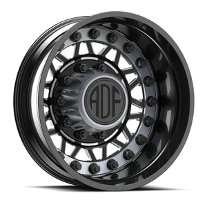 Adf Dually Mad Max Wheels Rims 26x8.25 10x225 Gloss Black/Machined W/ Gunmetal Accents -156mm