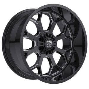 Edge Off Road 301Bm Wheels Rims 20x10 6x135 6x139.7 Gloss Black W/ Milled Accents -19mm | 301BM-2106819