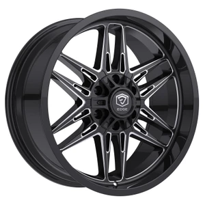 Edge Off Road 303Bm Wheels Rims 22x12 6x135 6x139.7 Gloss Black W/ Milled Accents -44mm | 303BM-2226844
