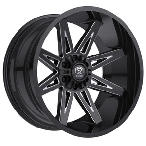 Edge Off Road 304Bm Wheels Rims 20x9 5x127 5x139.7 Gloss Black W/ Milled Accents 0mm | 304BM-2090900