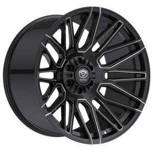 Edge Off Road 306Bm Wheels Rims 20x9 8x170 Gloss Black W/ Milled Accents 18mm | 306BM-2098718