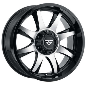 Rock Forged Ff77 Wheels Rims 18x9 5x127 5x139.7 Black Machined -12mm | FF77-18952739-12BM