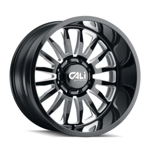Cali Off-Road Summit Wheels Rims 22x12 8x180 Gloss Black Milled -51mm | 9110-22278BMN