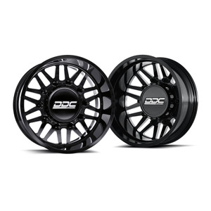 Ddc Dually Aftermath With Super Single Front Wheels Rims 22x8.25 8x200 Black Milled