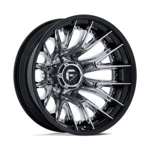 Fuel Dually D407 Catalyst  Wheels Rims 22x8.25 8x210 Chrome W/ Gloss Black Lip -221mm