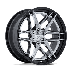 Fuel Fc408 Flight Wheels Rims 20x9 6x139.7 Chrome W/ Gloss Black Lip 1mm | FC408PB20906801