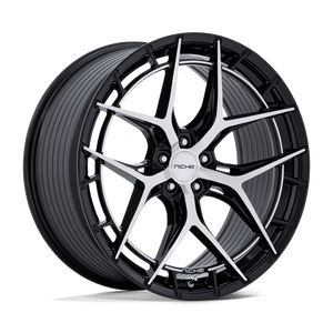 Niche Nc286 Riviera Wheels Rims 20x9 5x112 Gloss Black W/ Machined Face 20mm | NC286BD20905620