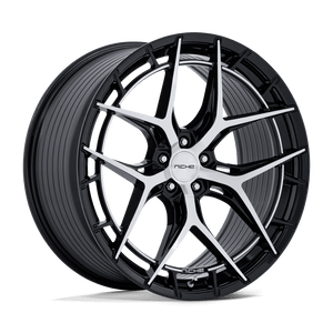 Niche Nc286 Riviera Wheels Rims 22x10.5 5x112 Gloss Black W/ Machined Face 38mm | NC286BD22055638
